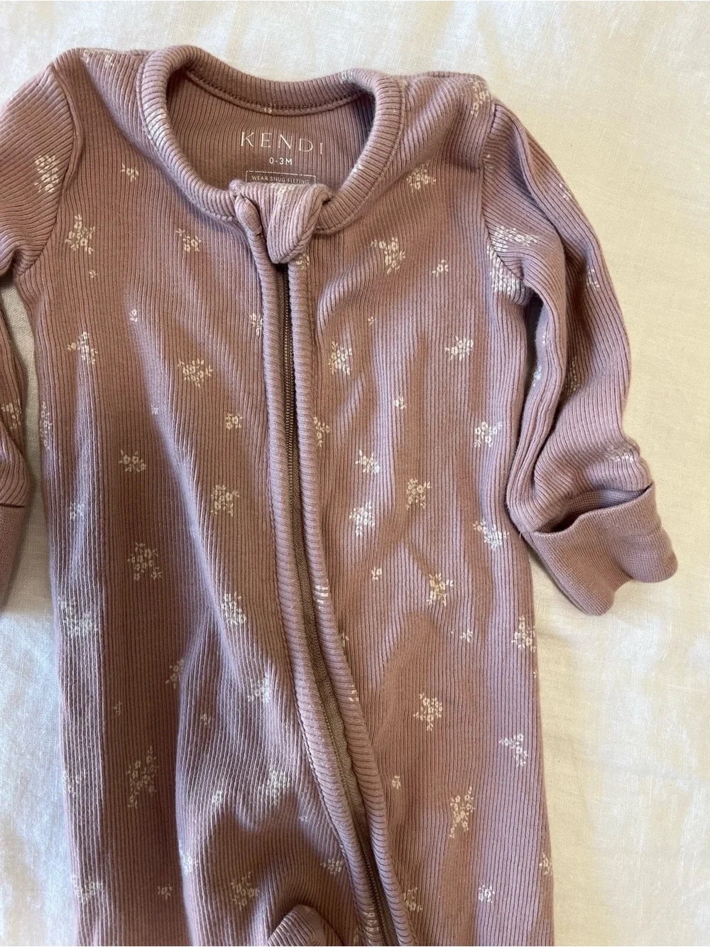 Colored Organics Mauve Footie Pajamas 1